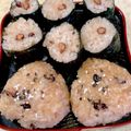 あい♪らんど's cooksnap of when they made 秋＊行楽に！赤飯おにぎり＆細巻き♪.