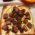 チェリチョコ's cooksnap of when they made 焼き豚のせトースト♡.