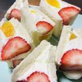 みーぃい's cooksnap of when they made 苺サンド☆生クリーム＆クリームチーズ.