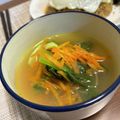 やつはしひじり's cooksnap of when they made チンゲン菜とにんじんの体温まるスープ.