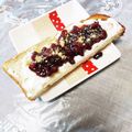 めみたん☆'s cooksnap of when they made あんヨーグルト黒ごまきな粉で和トースト♬.