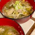 1035's cooksnap of when they made ワカメと豆もやしの食べるスープ.