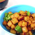 今日の勝家御膳's cooksnap of when they made 手軽な【じゃがいもとピーマンのポリヤル】.