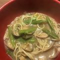 Yokchina's cooksnap of when they made バジラク　カルククス（あさりうどん）.