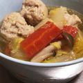 MEME72's cooksnap of when they made 簡単肉だんごの白菜はるさめスープ.