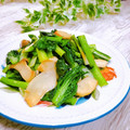 Satoco❋'s cooksnap of when they made きのこと青菜の塩炒め.