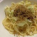 TaytNeyy's cooksnap of when they made ちりめん山椒とキャベツのペペロンチーノ.