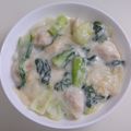 mami99's cooksnap of when they made チンゲン菜と鶏胸肉のクリーム煮.
