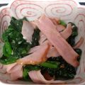 小山のレオポン's cooksnap of when they made ほうれん草とベーコンのガリバタソテー.