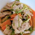 夏花0728's cooksnap of when they made 水菜と豚肉のあっさり煮.