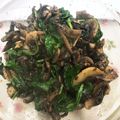 ねおみ's cooksnap of when they made ほうれん草のベーコンとキノコバター炒め.