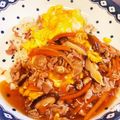 みるくとゆめ's cooksnap of when they made キノコと豚バラのあんかけ和風オムライス　.
