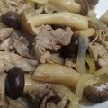 まみこ５１５'s cooksnap of when they made 豚肉としめじのバターポン酢炒め.