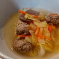 こころんち☆'s cooksnap of when they made 体ポカポカ♪「白菜と肉団子のオイル鍋」.