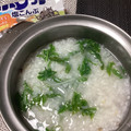おはなすき's cooksnap of when they made 塩昆布・大根の皮で簡単七草粥風.
