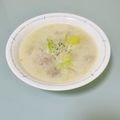 キンプリ's cooksnap of when they made ヘルシー♡鶏ささみ肉と白菜のミルクスープ.