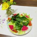 Laufen's cooksnap of when they made 彩り鮮やかな紅芯大根のサラダ♡.