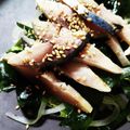 achiebon's cooksnap of when they made ★刺身ワカメと〆鯖の葱和え★.