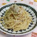 赤い電話's cooksnap of when they made 混ぜるだけ！梅ツナマヨパスタ.