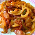 みっひー3022's cooksnap of when they made 冷凍うどんで簡単ナポリタン.