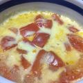 ヨッシーだなも's cooksnap of when they made 朝食ランチ☆レンジ3分チーズトマトスープ.