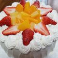 sekinak's cooksnap of when they made 果物缶でデコレーションケーキ♡.