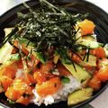 ☆Sweden☆'s cooksnap of when they made サーモンポキ風どんぶり.