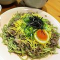 myukyeeena's cooksnap of when they made 市販 瓦そば！と牛肉炒め！.