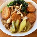 ガチャピン似's cooksnap of when they made さつま揚げとキノコのすき焼き風.