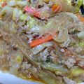 なっちゃん３１１'s cooksnap of when they made 麻婆豆腐の素で豚肉白菜春雨炒め♡.