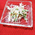 ﾁｲﾁｬﾝﾏﾏ's cooksnap of when they made ささみともやし貝割れのゆかりマヨ和え☆.