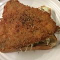 ベティ３'s cooksnap of when they made キャベツとアジフライ☆トースト.
