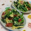 赤い電話's cooksnap of when they made 鉄分豊富☆ほうれん草卵ウインナー炒め.