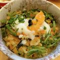 さあちやん＾＾★'s cooksnap of when they made 我が家の節約ごはん★揚げ玉入り温玉丼.
