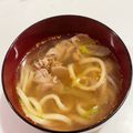 とよこぼん's cooksnap of when they made 冷凍うどんで●ごま油香る豚塩うどん.