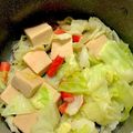 CHISA☆ごはん♪'s cooksnap of when they made 簡単！キャベツと高野豆腐とカニカマの煮物.