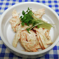 ととろ＆めい's cooksnap of when they made レンジ蒸し鶏の☆簡単明太子マヨネーズ和え.