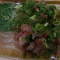 mzhroom's cooksnap of when they made 鯵のたたき.