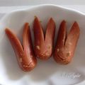 ☆Piglet's cooksnap of when they made ミッフィ風うさぎウインナー.