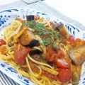 比呂美's cooksnap of when they made ナスとホールトマトだけで美味しいパスタ.