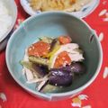 mmameco's cooksnap of when they made レンジ★蒸し鶏と蒸し茄子の盛り合わせ.