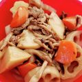 あまね's cooksnap of when they made 牛肉と里芋と蓮根のほっこり煮.