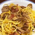 neko521's cooksnap of when they made 舞茸とベーコンの醤油パスタ.