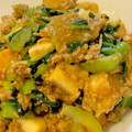 ヒロ♪エリ's cooksnap of when they made 青梗菜と厚揚げとひき肉のピリ辛炒め.