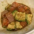chou*'s cooksnap of when they made サーモンアボカドユッケ丼.