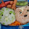 リスのしっぽ's cooksnap of when they made ガチャピン＆ムックのお弁当.