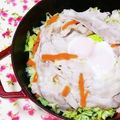ｍａｒｉ♪'s cooksnap of when they made 豚ばらと白菜のフライパン蒸し.