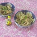 みかかめ's cooksnap of when they made 鶏皮と玉ねぎのひんやりポン酢和え.