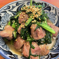 まめパンダくん's cooksnap of when they made 簡単！砂肝と春菊のオイスターソース炒め☆.
