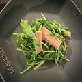 omatsu_07's cooksnap of when they made 水菜大量消費♡ベーコンのにんにく醤油炒め.